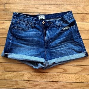 J.Crew • high waisted denim shorts